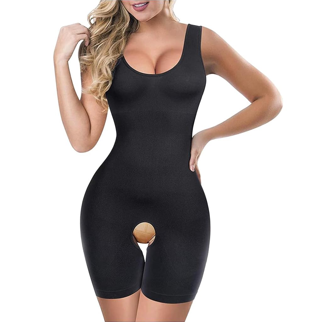 HANNEA Women Waist Trainer Bodysuit Tops Slim Tummy Control Full Body Shapewear for Scoop Neck Tank Tops Bodysuits Corset, L-XL HANNEA Women Waist Trainer Bodysuit Tops Slim Tummy Control Full Body Shapewear for Scoop Neck Tank Tops Bodysuits Corset, L-XL